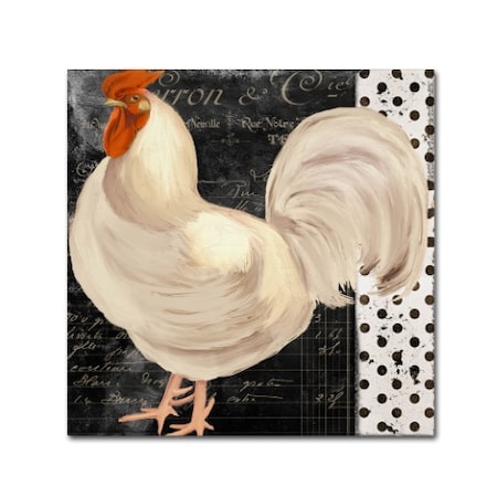 Color Bakery 'White Rooster Caf? II' Canvas Art,14x14